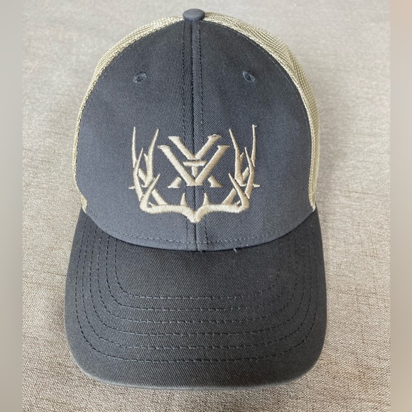Vortex Hat Cap with Antlers adjustable Grey - Picture 1 of 3